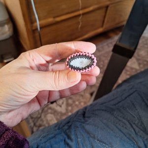 Tubular Peyote Stitch Beaded Lighter Cover using Seed Beads, STRIPES