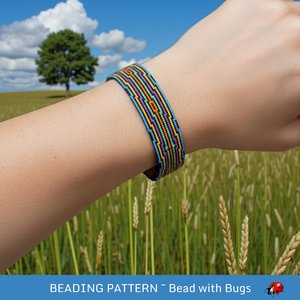 Loom Beaded Bracelet Pattern by Bead with Bugs, SWINGING SIXTIES, PDF