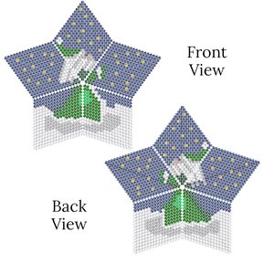 Santa in the Stars Peyote Stitch Beaded Star Pattern