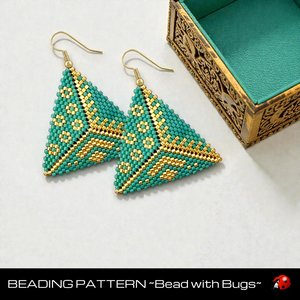MOSSY GREEN: 3D Peyote Stitch Beading Pattern by Bead with Bugs