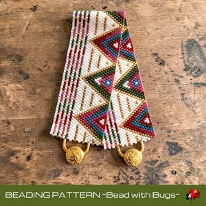 Peyote Stitch Beaded Bracelet Pattern, BLOCK BUSTER