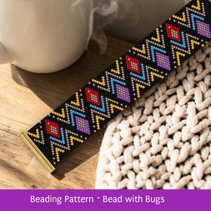 Peyote Stitch Beaded Bracelet Pattern, WARM SUMMER NIGHT