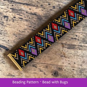 Peyote Stitch Beaded Bracelet Pattern, WARM SUMMER NIGHT