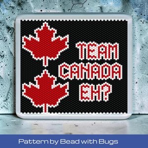 Peyote Stitch Beaded Coaster Pattern by Bead with Bugs, TEAM CANADA