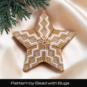 3D Peyote  Star Bead Pattern , The 2026 Festive Star,