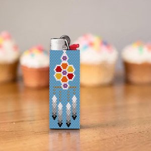 Peyote Stitch Beaded Lighter Cover, DREAM CATCHER by Bead with Bugs