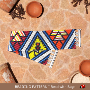 FLAT EARTH:  A Peyote Stitch Beaded Bracelet Pattern by Bead with Bugs