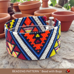 FLAT EARTH:  A Peyote Stitch Beaded Bracelet Pattern by Bead with Bugs