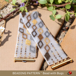 HEAVY METAL: A Peyote Stitch Beaded Bracelet Pattern by Bead with Bugs