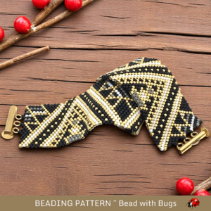 JAGGED EDGE:  A Peyote Stitch Beaded Bracelet Pattern by Bead with Bugs