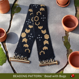 LUNAR PHASES: A Peyote Stitch Beaded Bracelet Pattern by Bead with Bugs