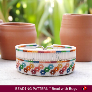 PERFECTLY PRETTY: A Peyote Stitch Beaded Bracelet Pattern by Bead with Bugs