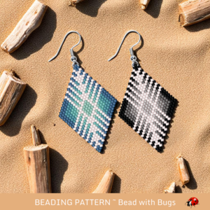 SHADES SERIES:  Brick Stitch Beaded Earrings Pattern by Bead with Bugs
