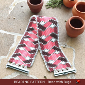 SOFT PINKS:  A Peyote Stitch Beaded Bracelet Pattern by Bead with Bugs