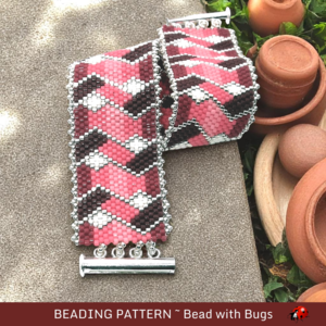 SOFT PINKS:  A Peyote Stitch Beaded Bracelet Pattern by Bead with Bugs