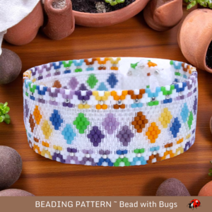 SPRING PARADE: A Peyote Stitch Beaded Bracelet Pattern by Bead with Bugs