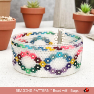 SUMMER SOLSTICE: A Peyote Stitch Beaded Bracelet Pattern by Bead with Bugs