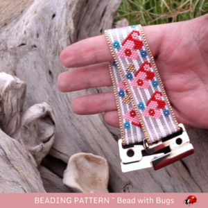 SWEETHEART:  A Peyote Stitch Beaded Bracelet Pattern by Bead with Bugs