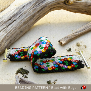 THE GARLAND:  A Peyote Stitch Beaded Bracelet Pattern by Bead with Bugs