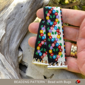 THE GARLAND:  A Peyote Stitch Beaded Bracelet Pattern by Bead with Bugs