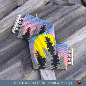 TWILIGHT: A Peyote Stitch Beaded Bracelet Pattern by Bead with Bugs