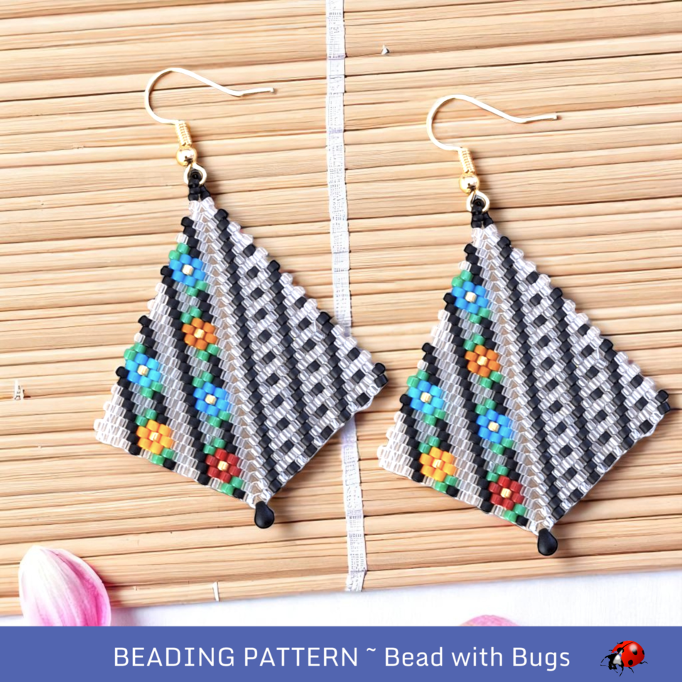 ABIGAILS GARDEN: Peyote Stitch Beading Pattern by Bead with Bugs