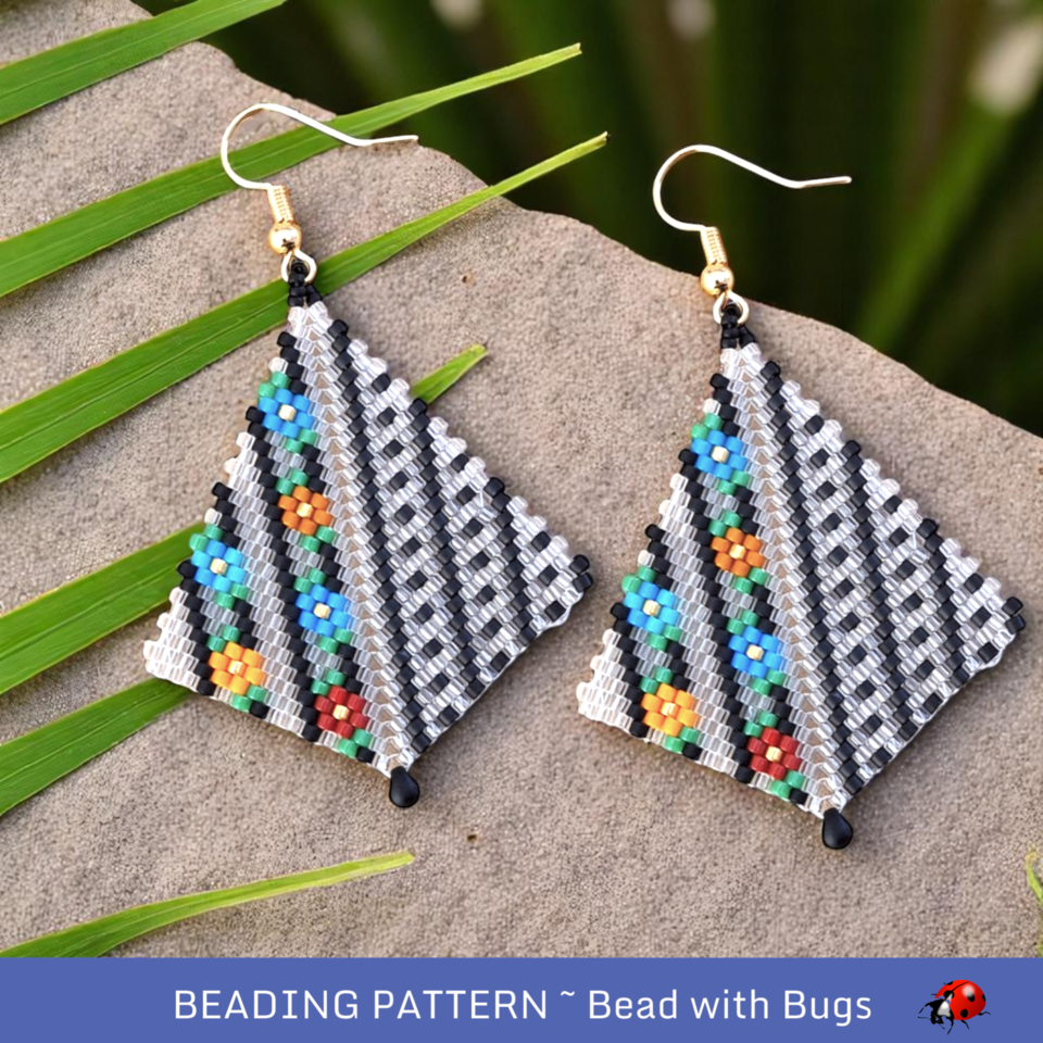ABIGAILS GARDEN: Peyote Stitch Beading Pattern by Bead with Bugs