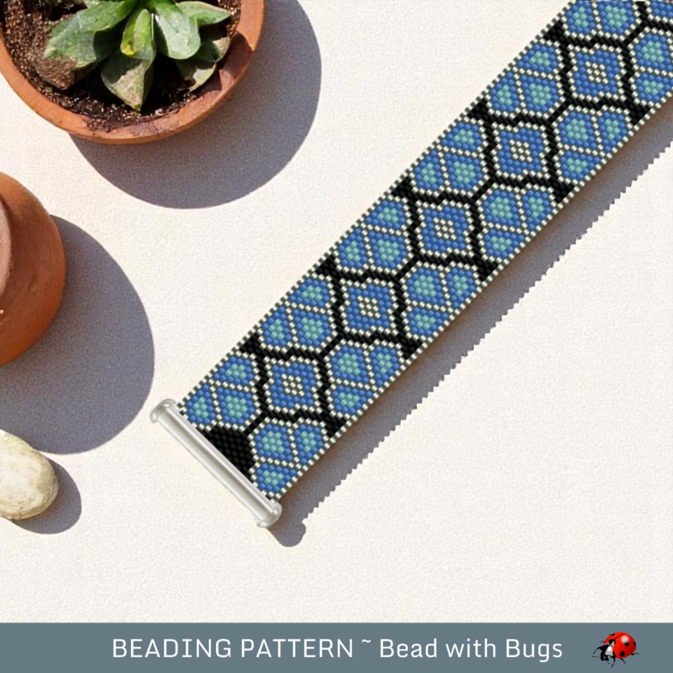 AIDANS CHOICE: A Peyote Stitch Beaded Bracelet Pattern by Bead with Bugs