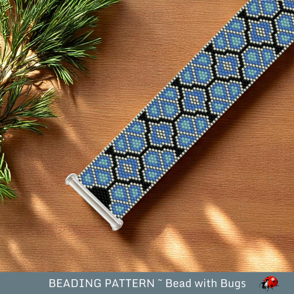 AIDANS CHOICE: A Peyote Stitch Beaded Bracelet Pattern by Bead with Bugs