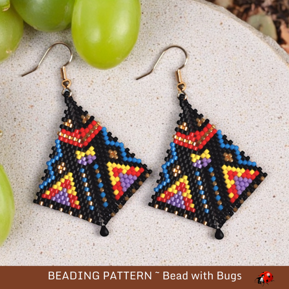 FIESTA: Peyote Stitch Beading Pattern by Bead with Bugs