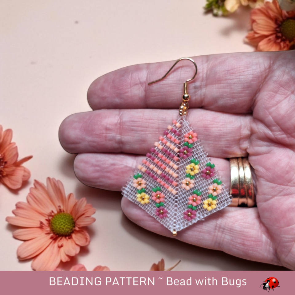FLORAL FANTASY: Peyote Stitch Beading Pattern by Bead with Bugs