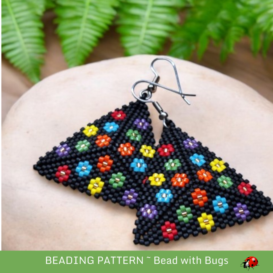 FLOWER POWER:  3D Peyote Stitch Beading Pattern by Bead with Bugs