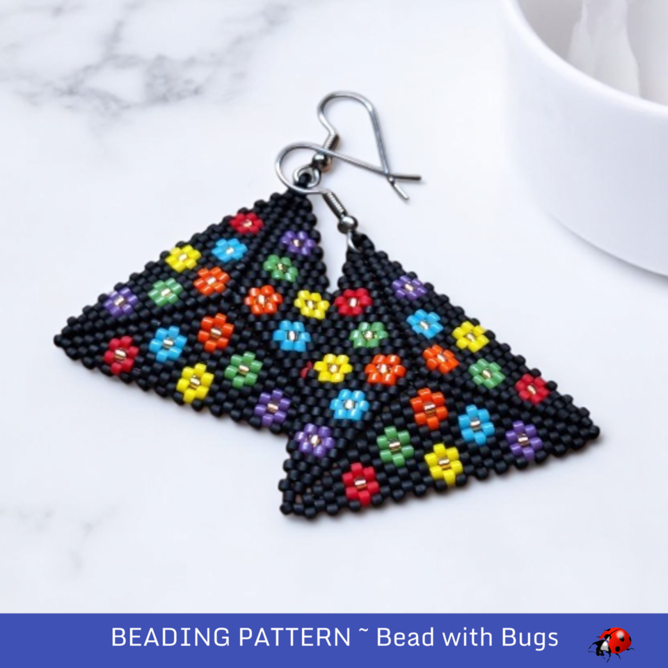 FLOWER POWER:  3D Peyote Stitch Beading Pattern by Bead with Bugs