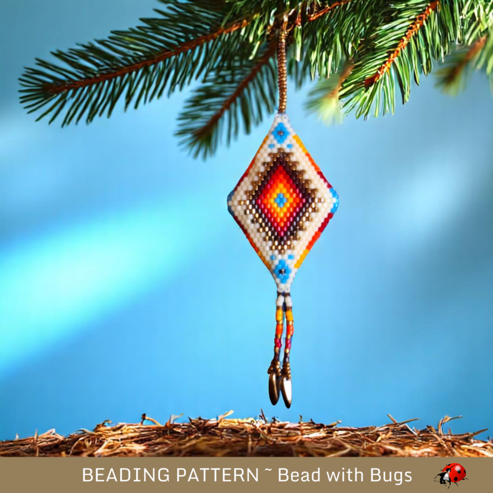 FOUR DIRECTIONS: 3D Peyote Stitch Beaded Pod Pattern by Bead with Bugs