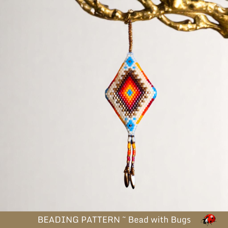 FOUR DIRECTIONS: 3D Peyote Stitch Beaded Pod Pattern by Bead with Bugs