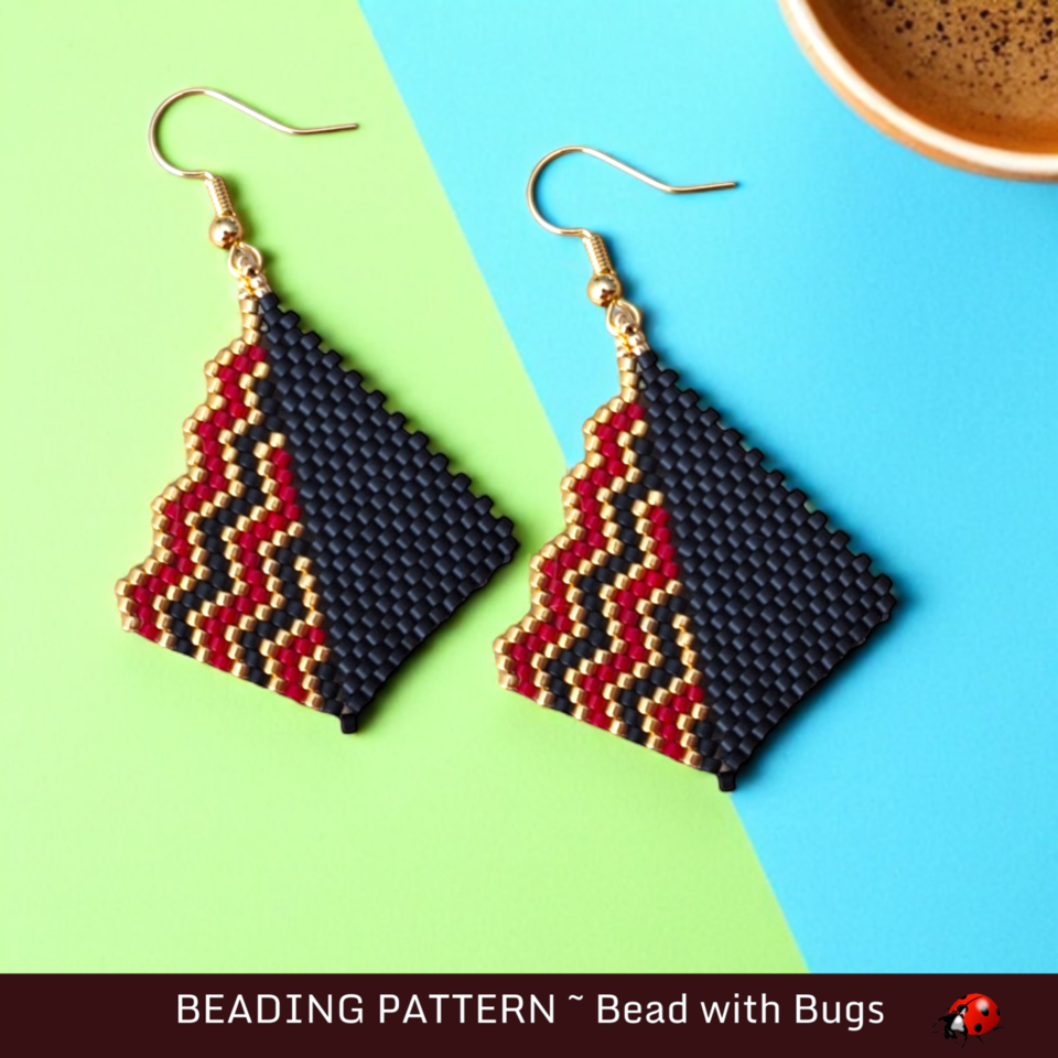 HALF MATRIX: Peyote Stitch Beading Pattern by Bead with Bugs