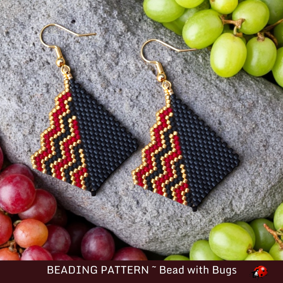 HALF MATRIX: Peyote Stitch Beading Pattern by Bead with Bugs