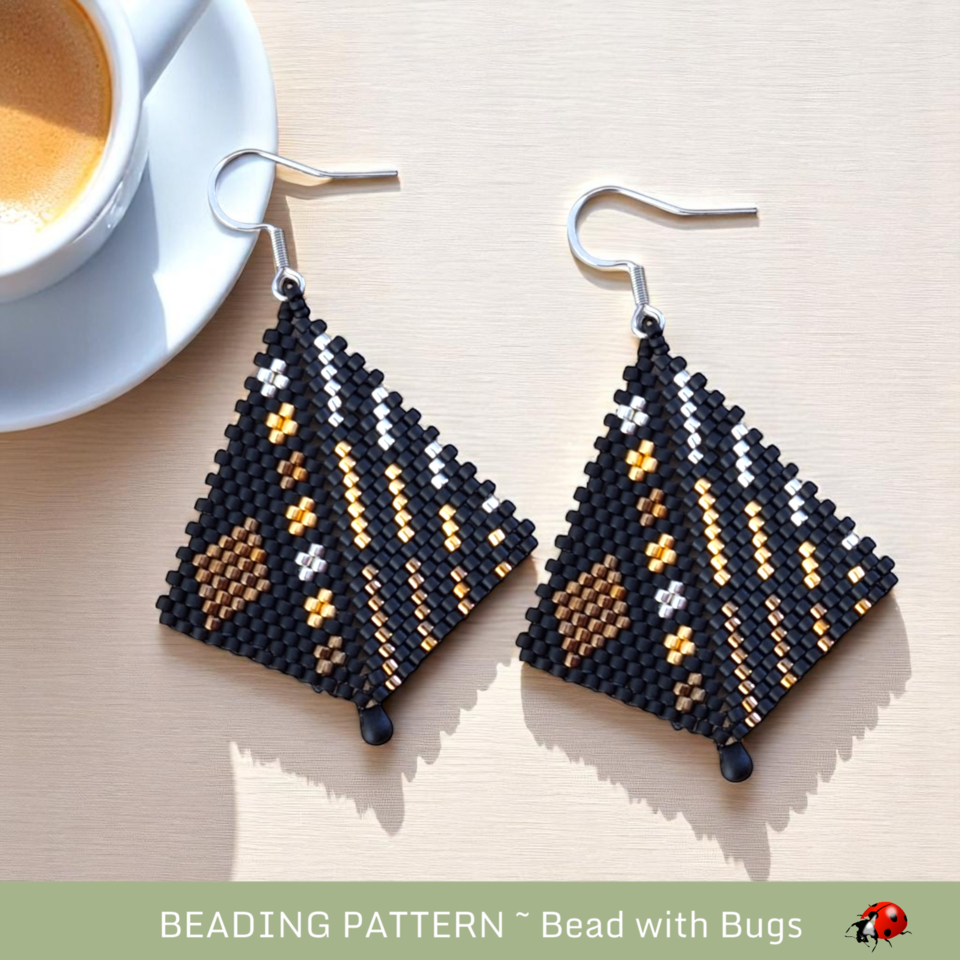 MIXED METALS: Peyote Stitch Beading Pattern by Bead with Bugs