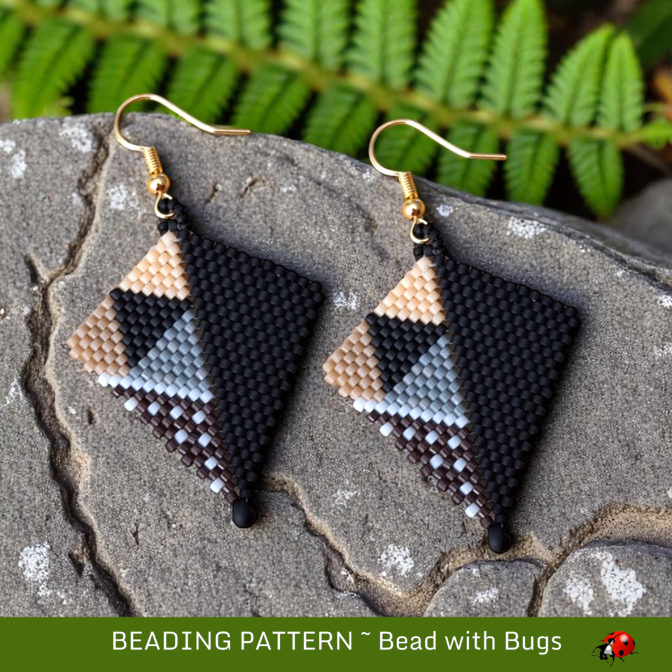 MUD CLOTH: Peyote Stitch Beading Pattern by Bead with Bugs