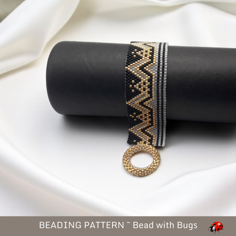 SWEET DREAMS: A Peyote Stitch Beaded Bracelet Pattern by Bead with Bugs