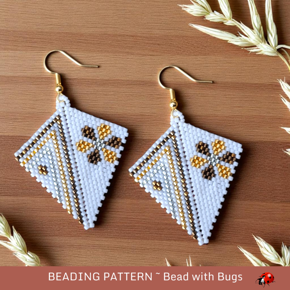 THE GOLDEN HOUR: Peyote Stitch Beading Pattern by Bead with Bugs