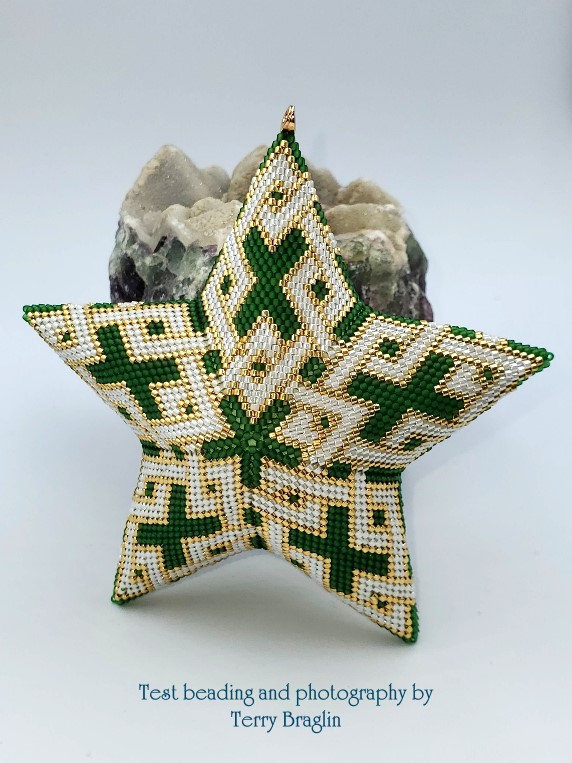 3D Beaded Star Pattern - Celtic Knot Ornament PDF Tutorial
