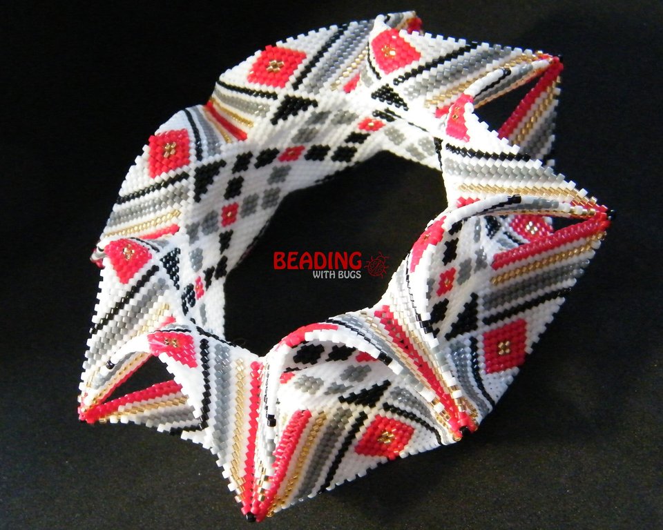 AMELIA : Geometric 3D Peyote Stitch Beaded Bracelet Tutorial