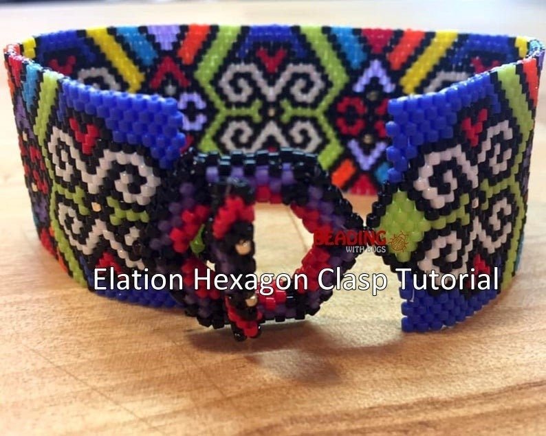 ELATION:  A Peyote Stitch Beaded Bracelet Pattern by Bead with Bugs