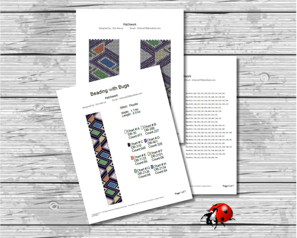 CHANGING SEASONS:  A Loom Beaded Bracelet Pattern by Bead with Bugs