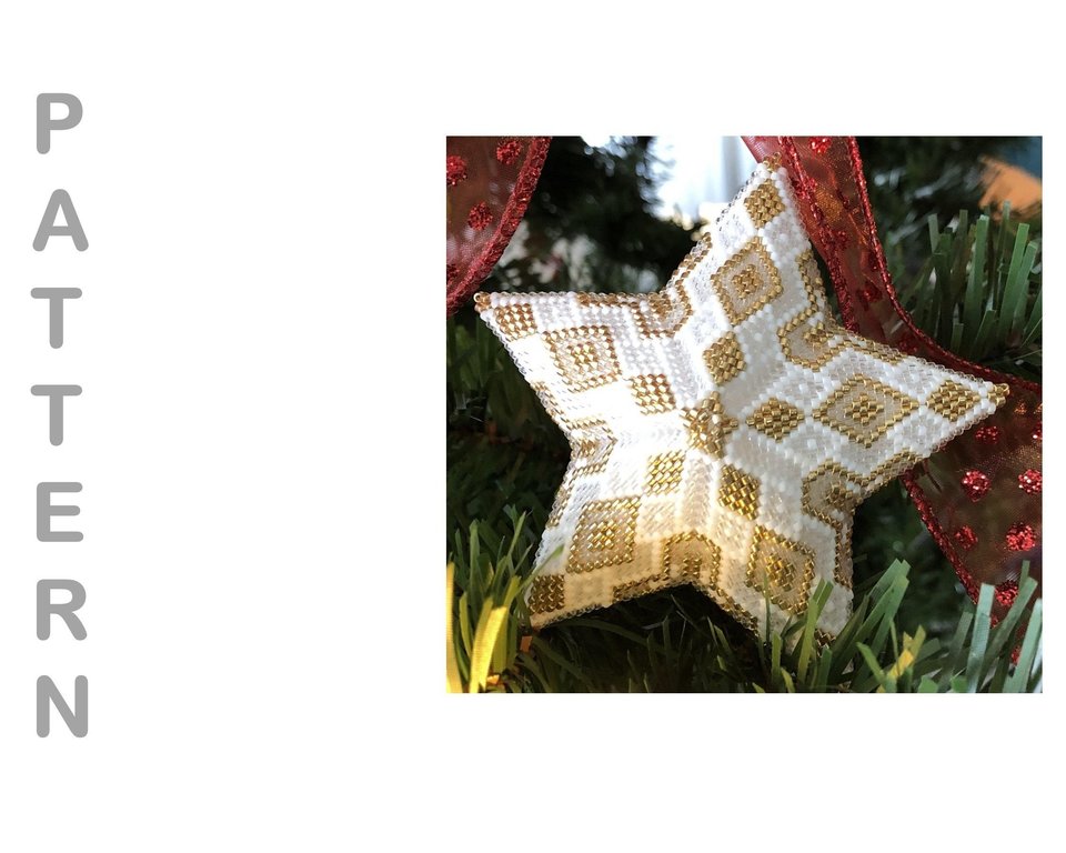 2022 STAR:  3D Beaded Peyote Star Pattern by Bead with Bugs