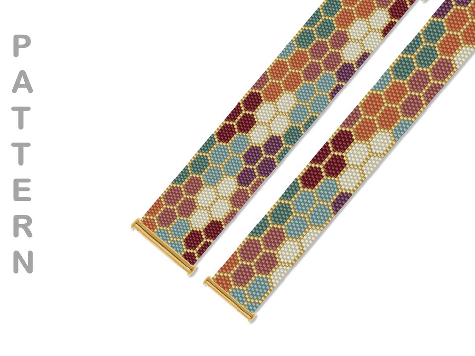 SPICE MARKET: A Peyote Stitch Beaded Bracelet Pattern by Bead with Bugs
