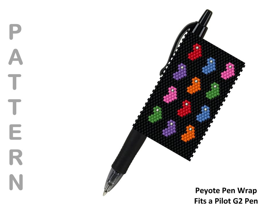 I LOVE YOU MORE:  Peyote Stitch Beaded Pen Wrap by Bead with Bugs