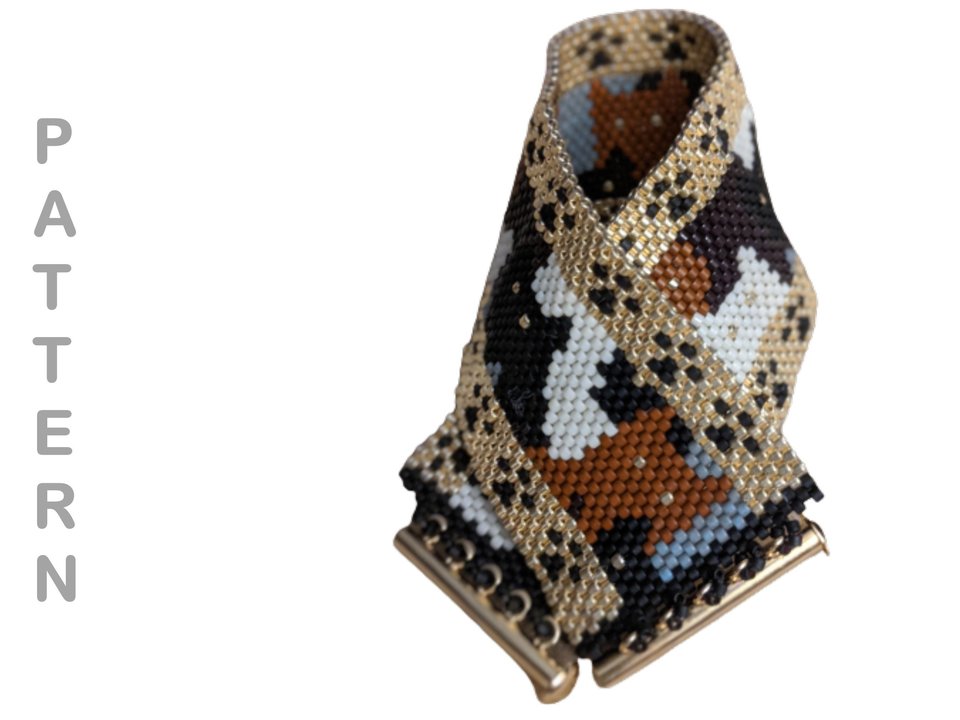CAT CROWD:  A Peyote Stitch Beaded Bracelet Pattern by Bead with Bugs