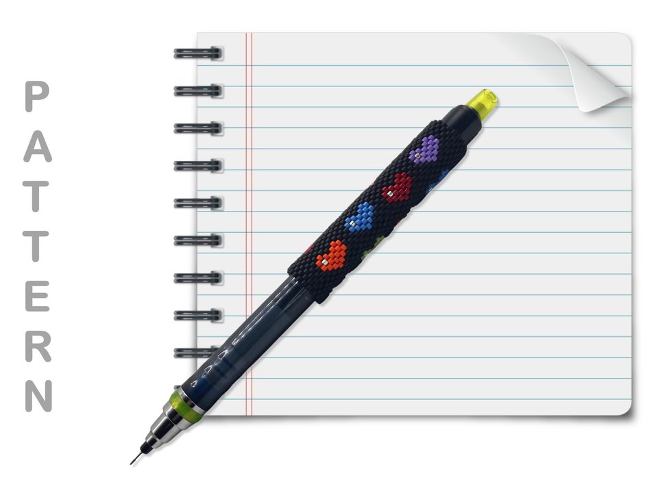 I LOVE YOU MORE:  Peyote Stitch Beaded Pen Wrap by Bead with Bugs